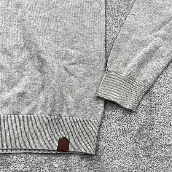 NEW Mio Marino S 100% Cotton Soft Comfy Longsleeve Men's Gray Crew Sweater - Picture 4 of 9